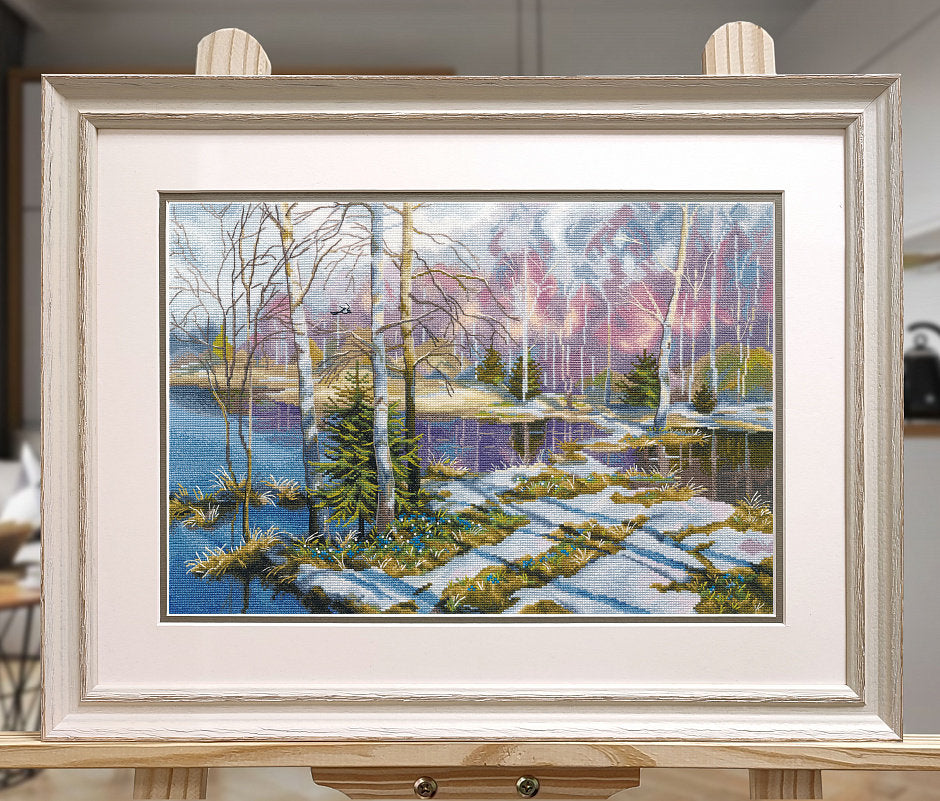 Cross stitch kit. Primroses - 1545 OVEN