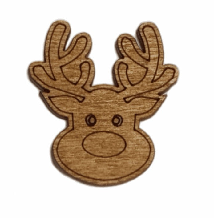 Imán para Agujas 'Reno Festivo' - Accesorio de Madera Wizardi KF059/50