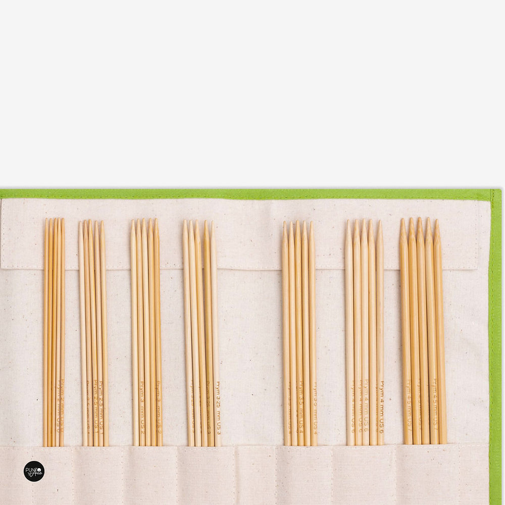 Set de Agujas de Doble Punta 20 cm de Bambú de Prym 222911