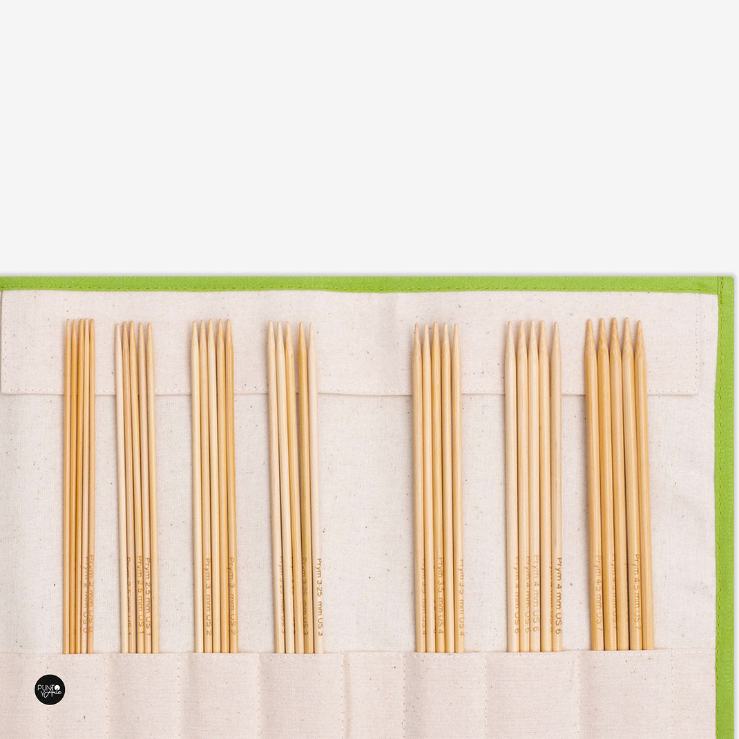 Set de Agujas de Doble Punta 20 cm de Bambú de Prym 222911