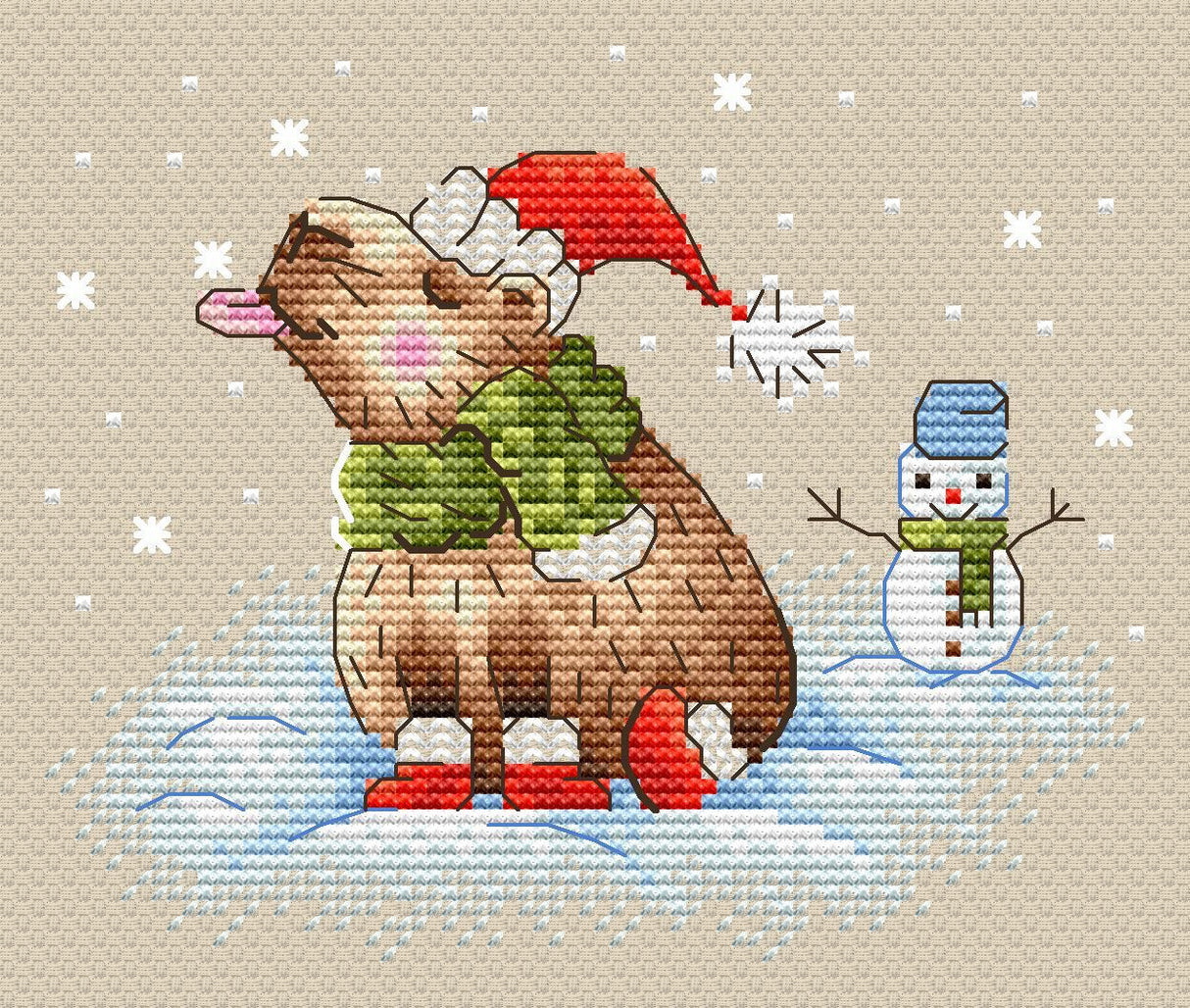 Walk in the cold - SM-745 MP Studio - Cross stitch kit