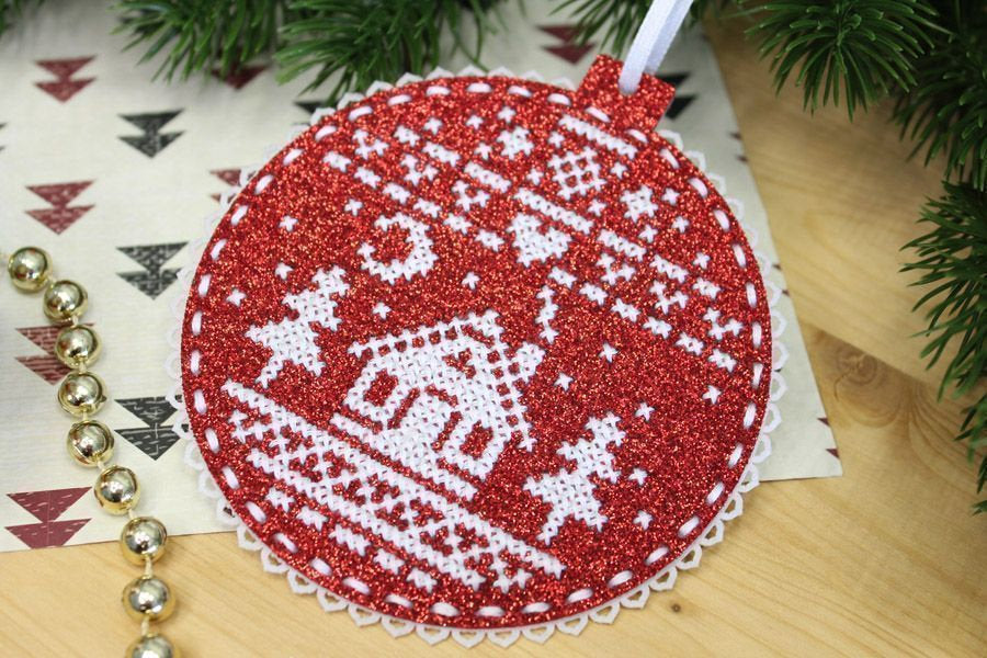 Christmas ball. House in the forest - ST-1021 MP Studio - Cross stitch kit