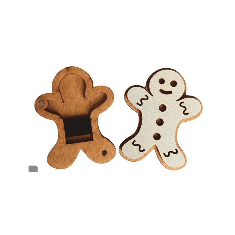 Galleta. Estuche para agujas de madera con imán de Wizardi KF056/77