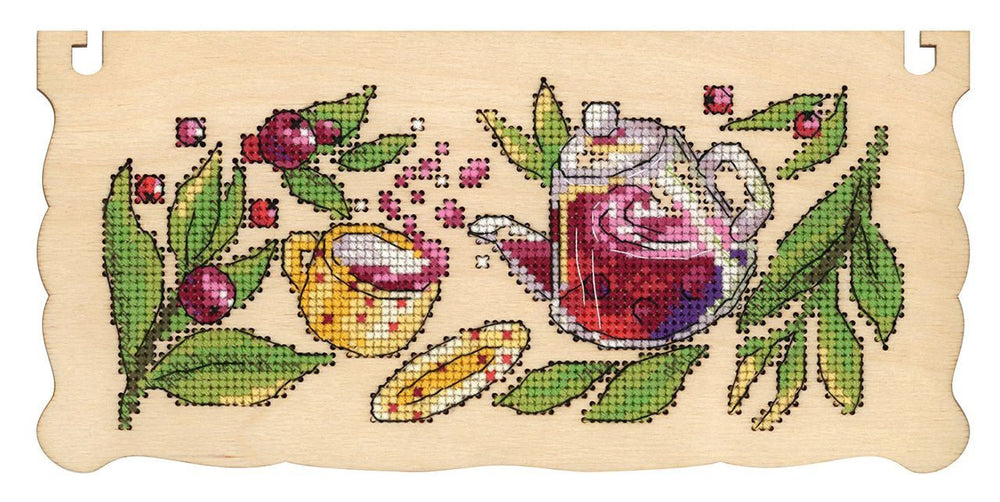 Kit au point de croix 'Boîte à thé. Fête du thé aux baies' - SO-084 MP Studio