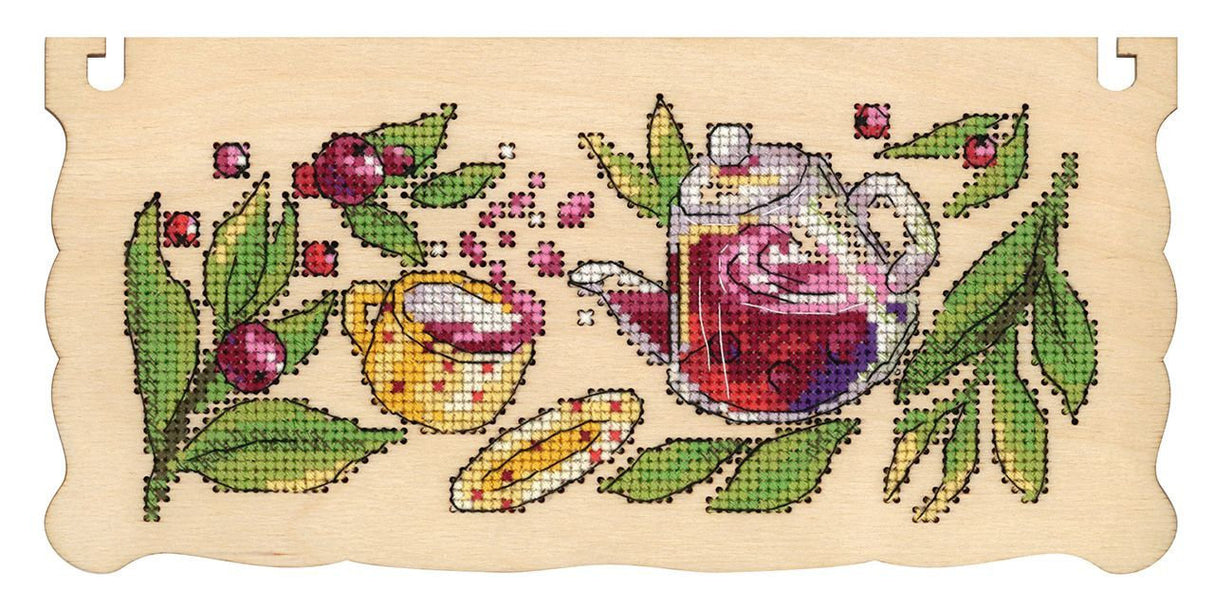 Kit au point de croix 'Boîte à thé. Fête du thé aux baies' - SO-084 MP Studio