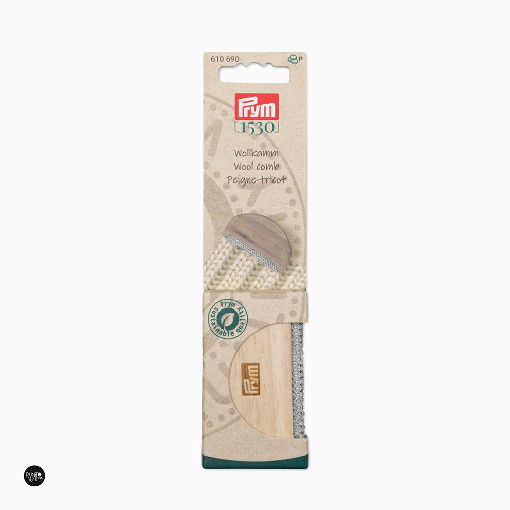 Cardador de Lana de Madera Prym 610690 - Herramienta de Limpieza para Tejidos de Lana