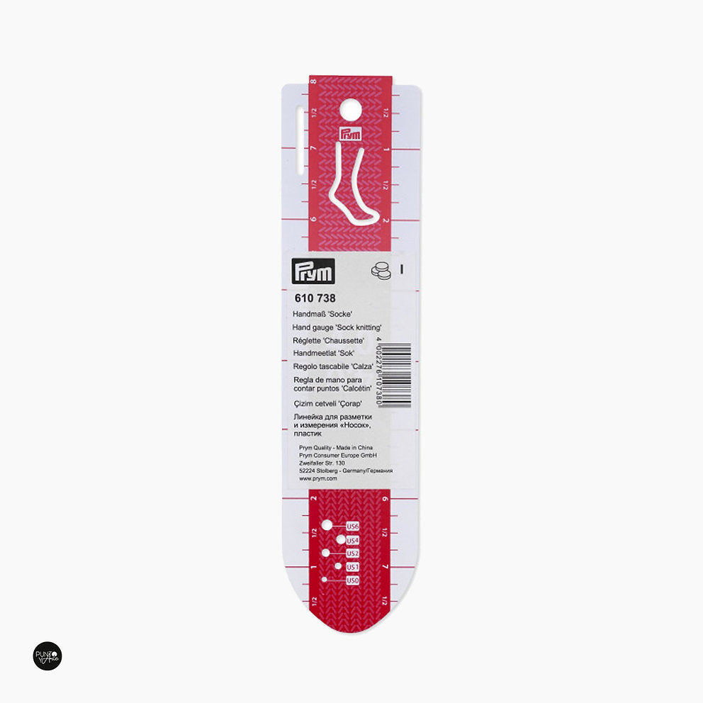 Regla 20 cm para Tejer Calcetines de Prym 610738