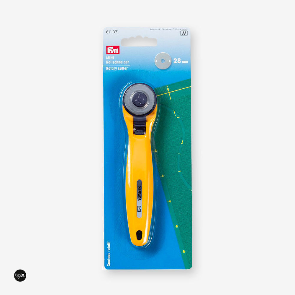 Cutter Rotativo Mini de 28 mm - Herramienta de Precisión Prym 611371 / OLFA para Patchwork y Costura