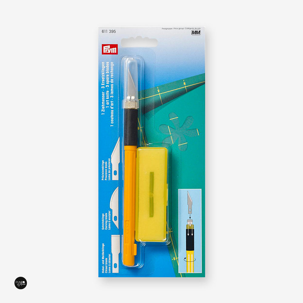 Cuchillo de arte con 3 hojas de repuesto - Prym 611395