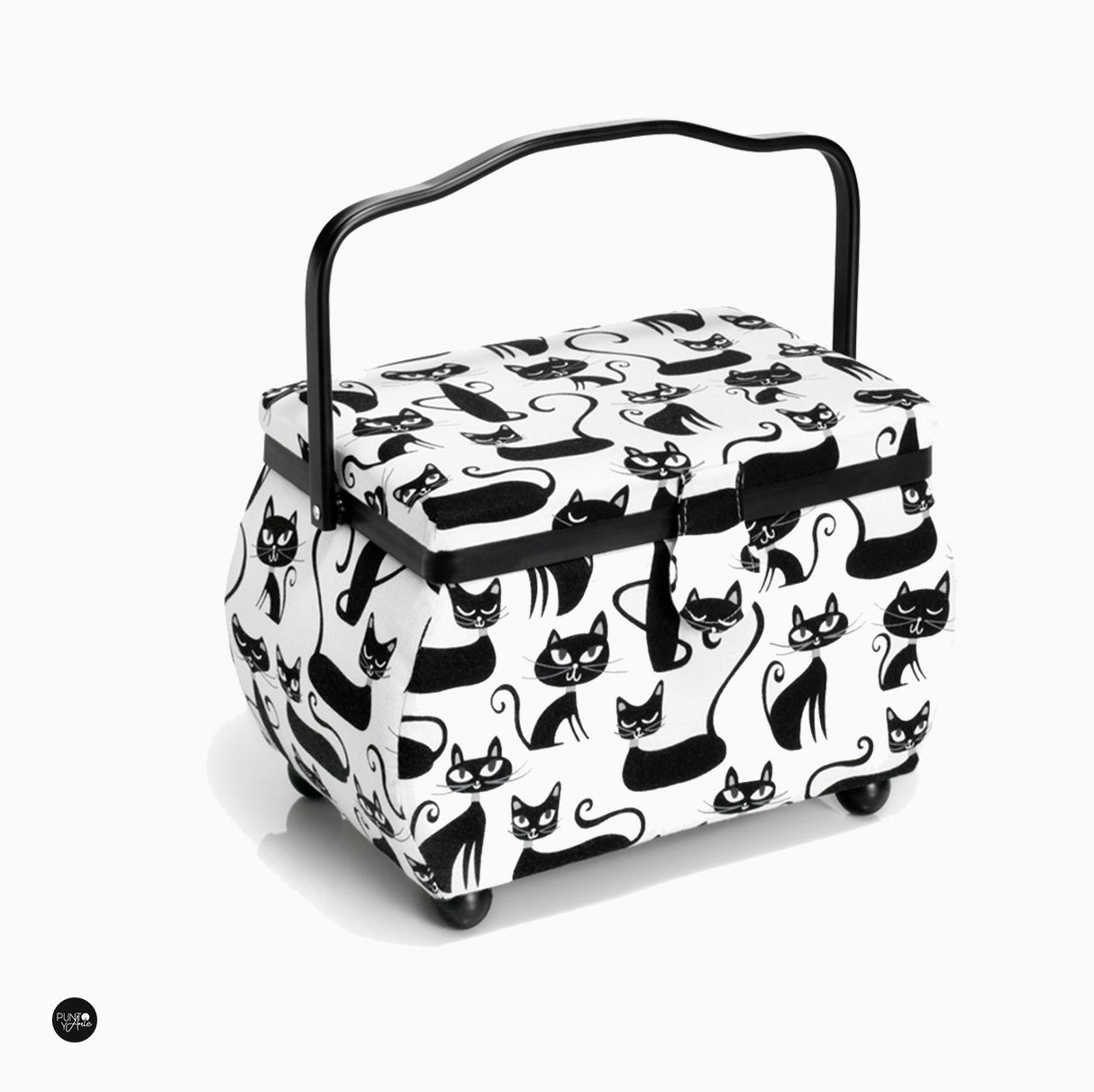 Costurero M Gatos - Prym 612028 blanco y negro
