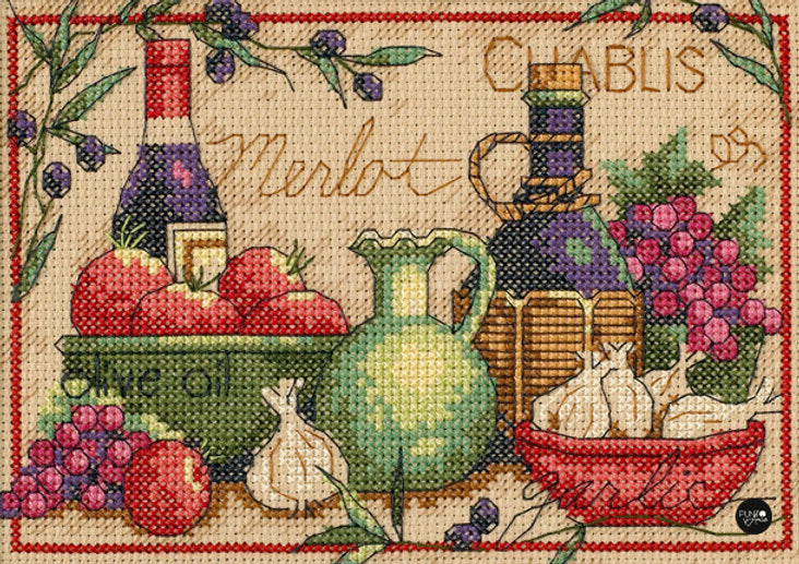 MEDITERRANEAN FLAVORS - 65061 Dimensions - Kit de punto de cruz