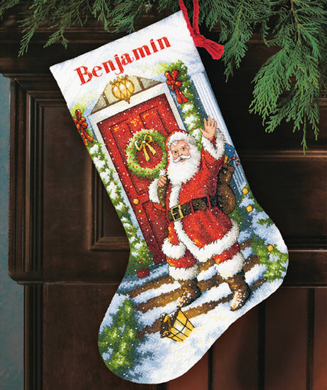 Welcome Santa Stocking - 70-08901 Dimensions - Kit de punto de cruz