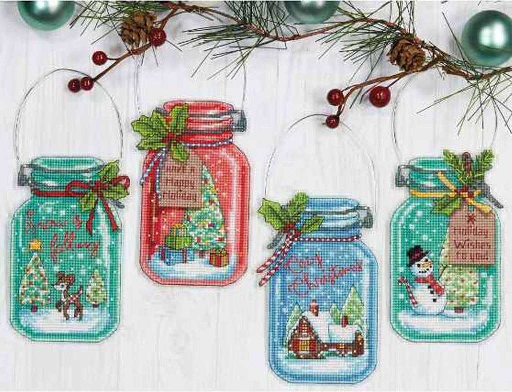 CHRISTMAS JAR ORNAMENTS - 70-08964 Dimensions - Cross Stitch Kit