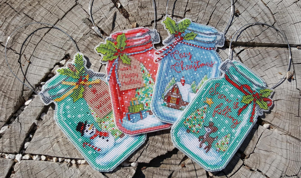 CHRISTMAS JAR ORNAMENTS - 70-08964 Dimensions - Cross Stitch Kit