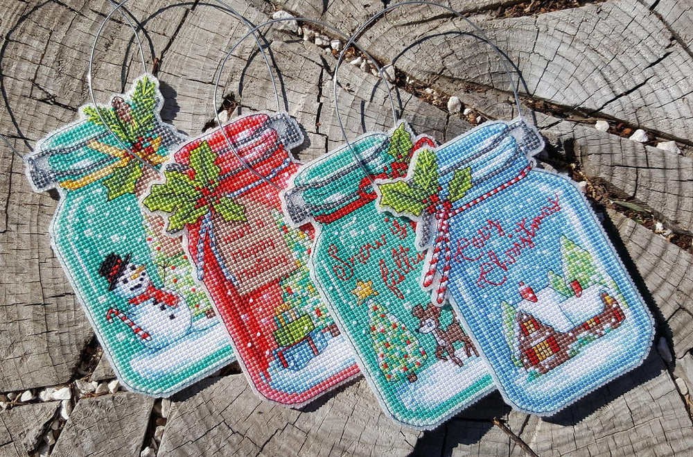 CHRISTMAS JAR ORNAMENTS - 70-08964 Dimensions - Cross Stitch Kit