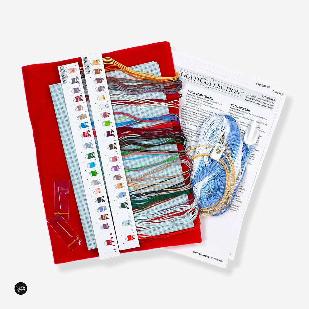 Boule à neige Père Noël - 70-08985 Dimensions - Kit de point de croix