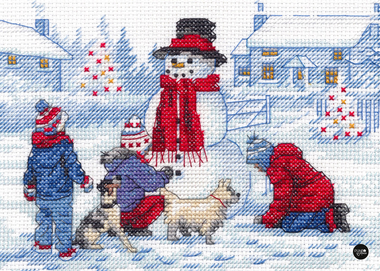 Building a Snowman - 70-08993 Dimensions - Cross Stitch Kit
