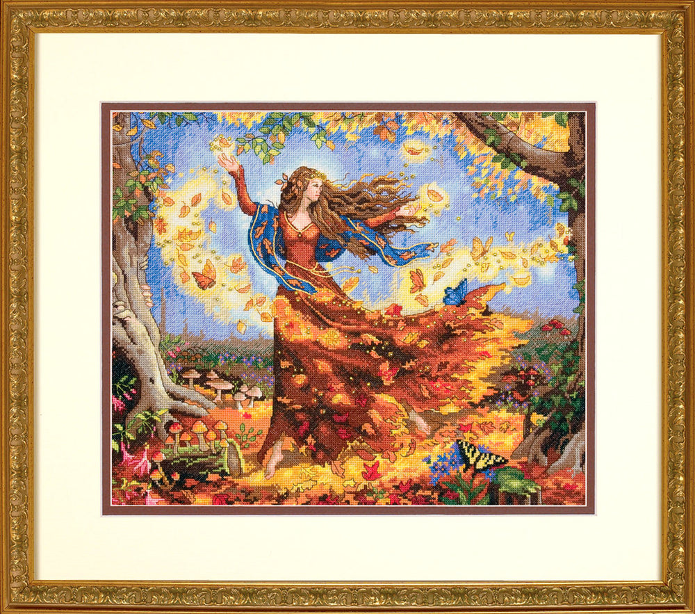 Hada de otoño - 70-35262 Dimensions - Kit de punto de cruz