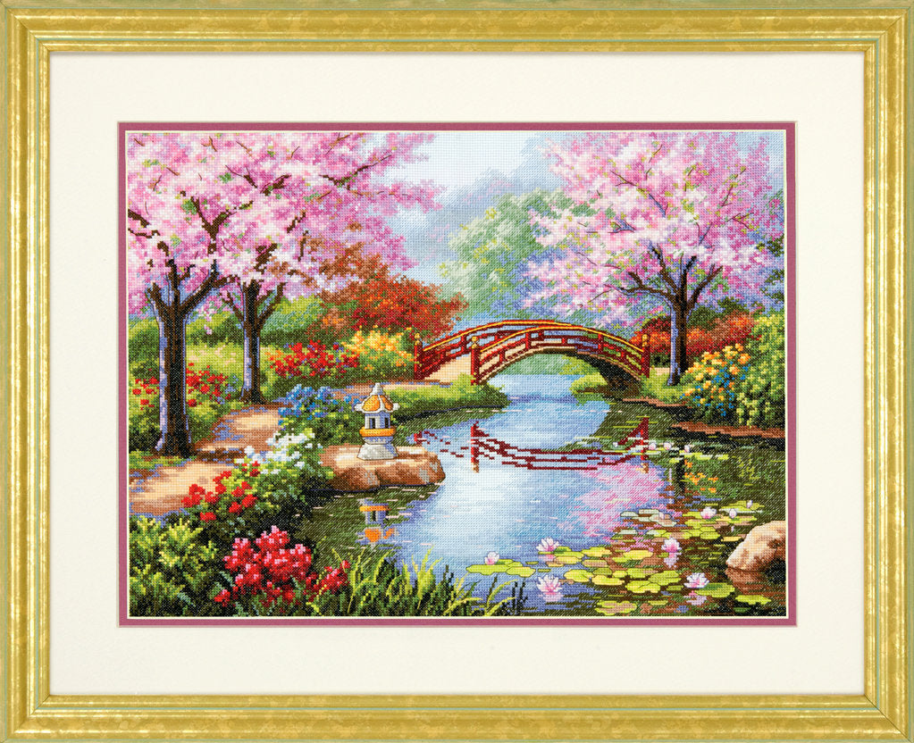 Kit de Punto de Cruz - Jardín Japonés - Dimensions Gold Collection 70-35313