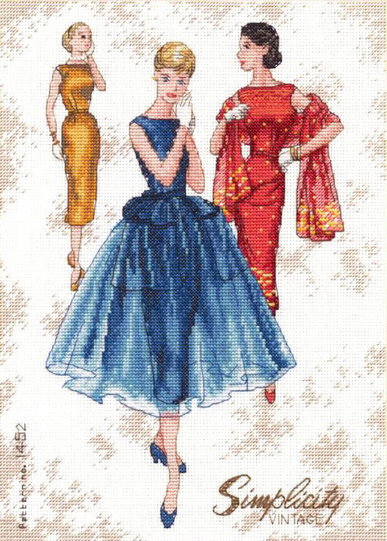 Elegancia Vintage - 70-35369 Dimensions - Kit de punto de cruz