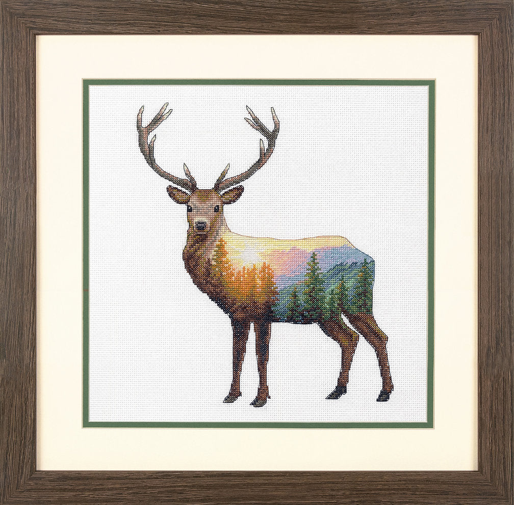 DEER SCENE - 70-35387 Dimensions - Kit de punto de cruz