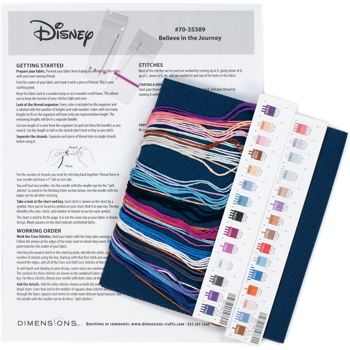 Believe in the Journey - 70-35389 Dimensions - Kit de punto de cruz