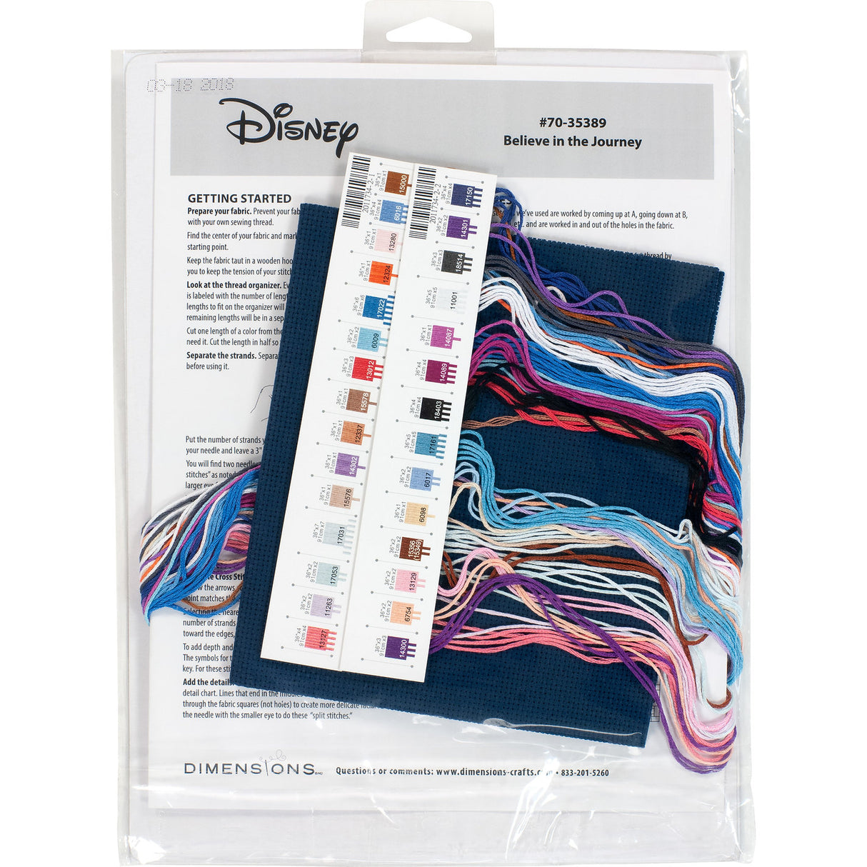 Believe in the Journey - 70-35389 Dimensions - Kit de punto de cruz