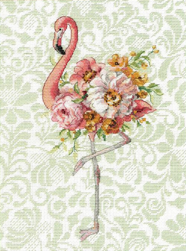 Flamenco Floral - 70-35409 Dimensions - Kit de punto de cruz