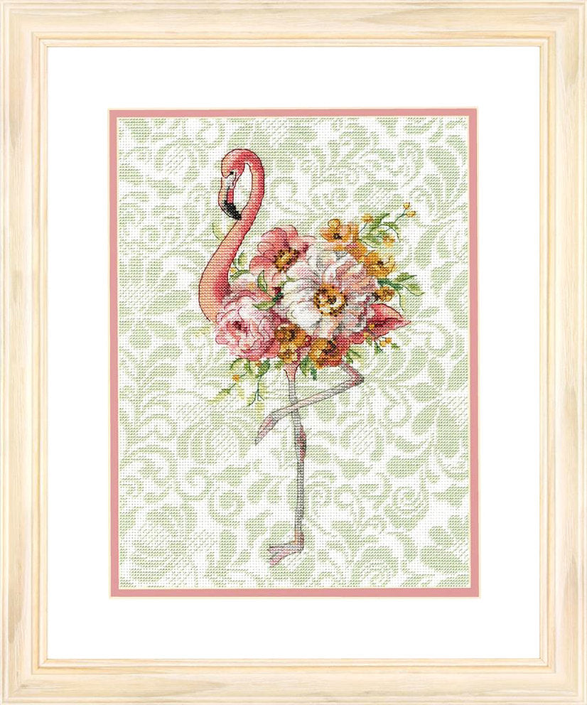 Flamenco Floral - 70-35409 Dimensions - Kit de punto de cruz