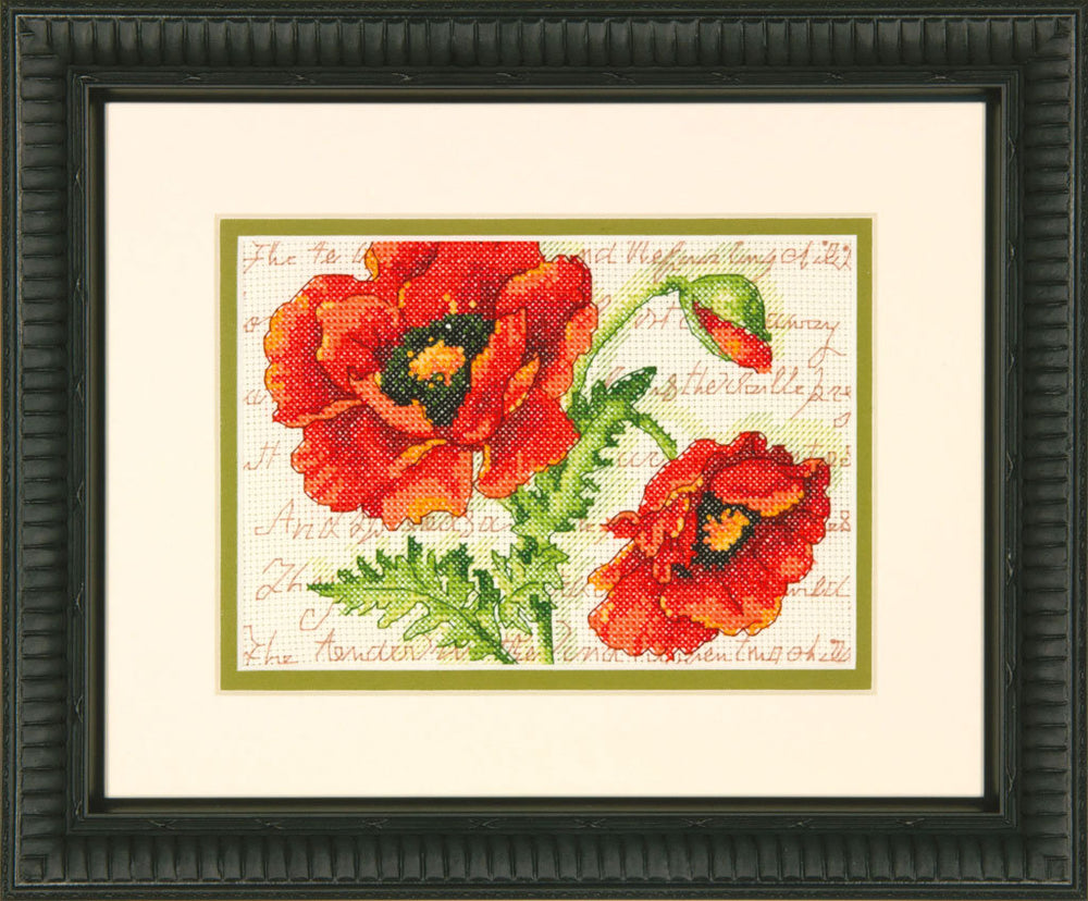 POPPY PAIR - 70-65116 Dimensions - Kit de punto de cruz