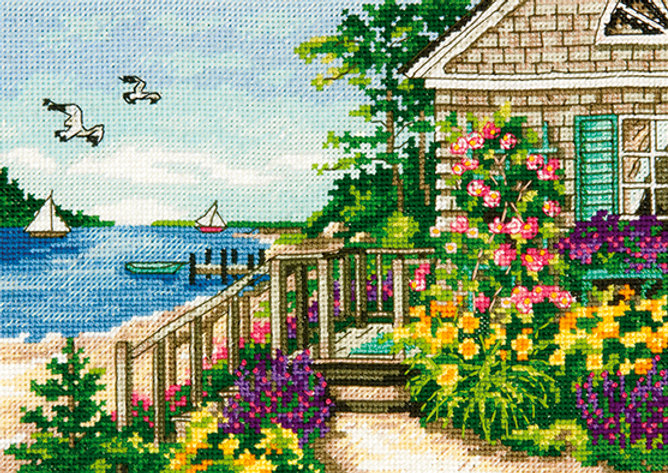 Bayside Cabin - 70-65145 Dimensions - Cross Stitch Kit