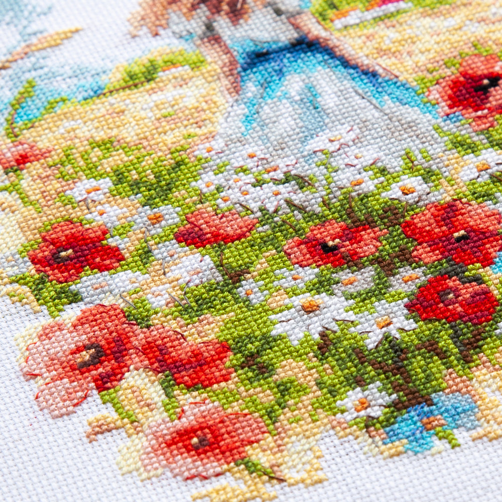 Magic Needle 70-65 Pleno Verano – Kit de Punto de Cruz Contado 19 x 26 cm