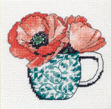 Taza de té floral - 71-07247 Dimensions - Kit de petit point