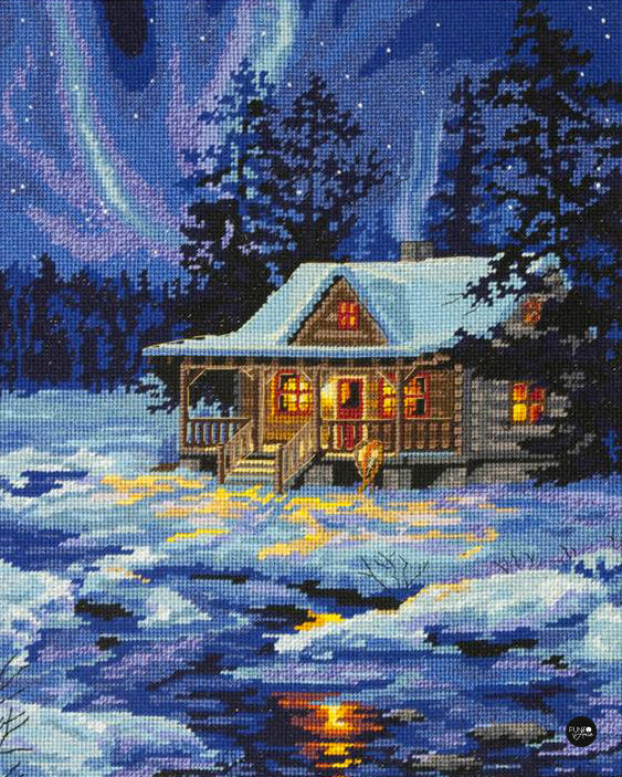 Cabane Ciel d'Hiver - 71-20072 Dimensions - Kit Petit Point