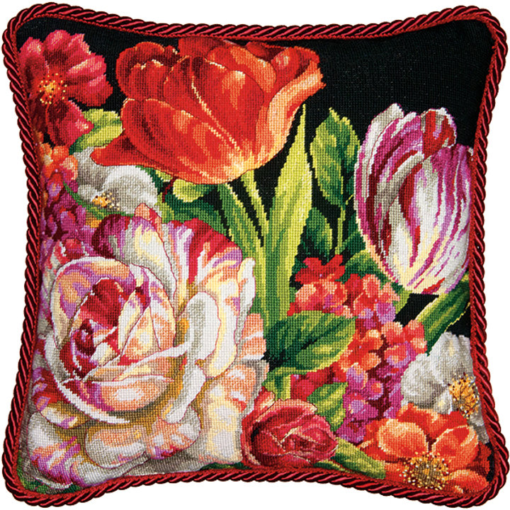 Kit bouquet petit point en Noir - Dimensions 71-20079