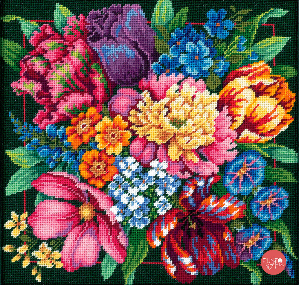 Splendeur florale - 72-120011 Dimensions - Trousse petit point