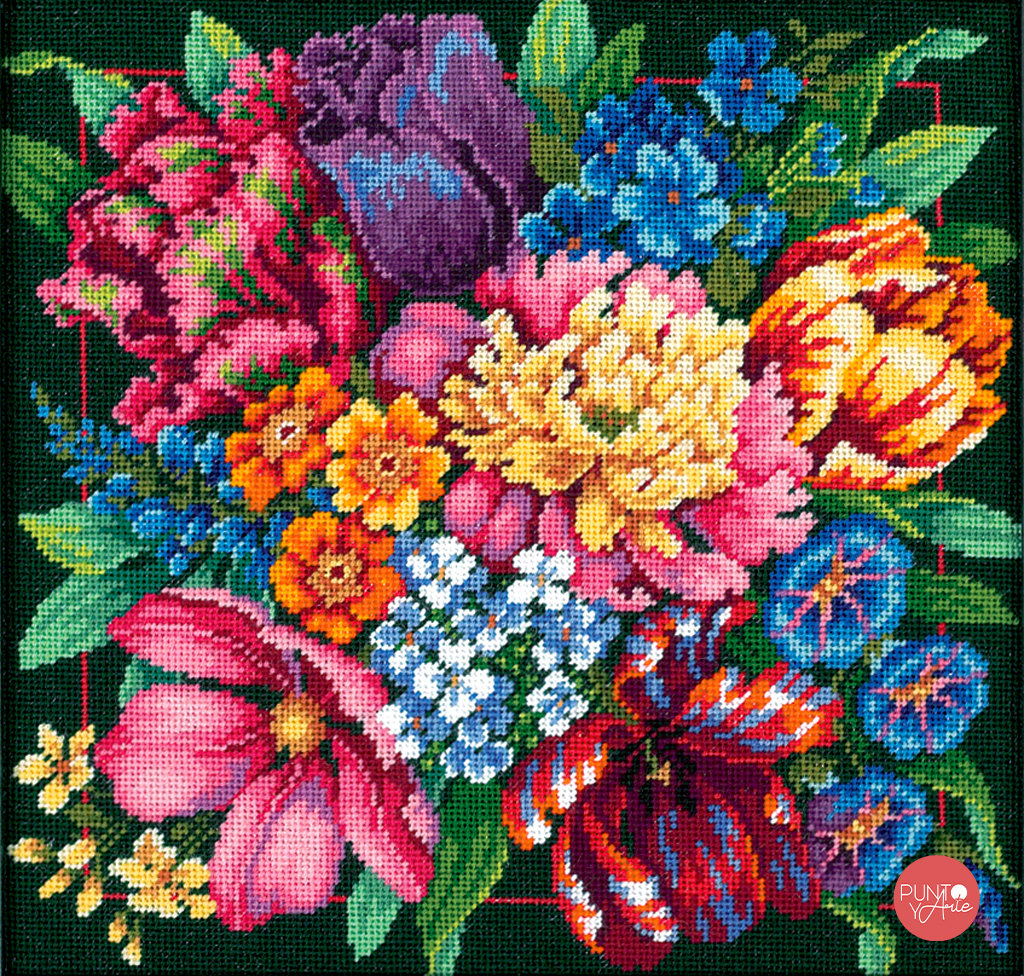 Splendor Floral - 72-120011 Dimensions - Kit de petit point