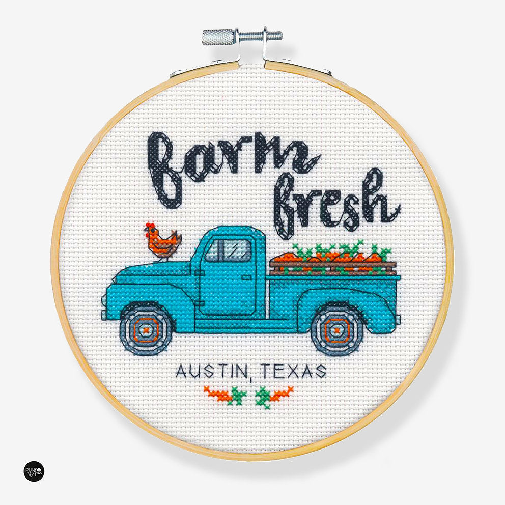Farm Fresh - 72-75819 Dimensions - Kit de point de croix