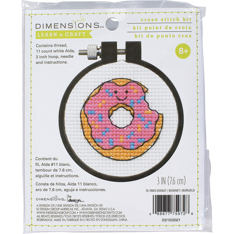Donut - 72-75972 Dimensions - Kit de punto de cruz