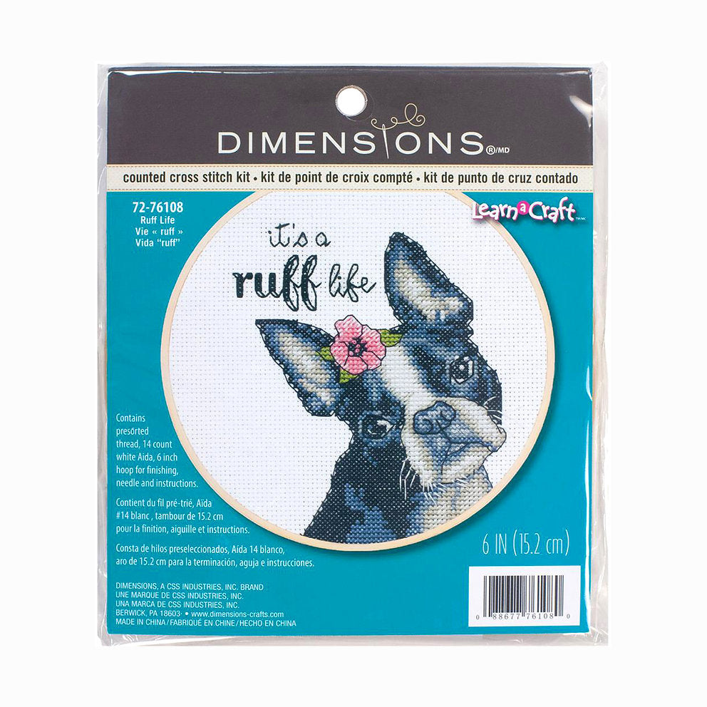 Ruff Life - 72-76108 Dimensions - Kit de punto de cruz