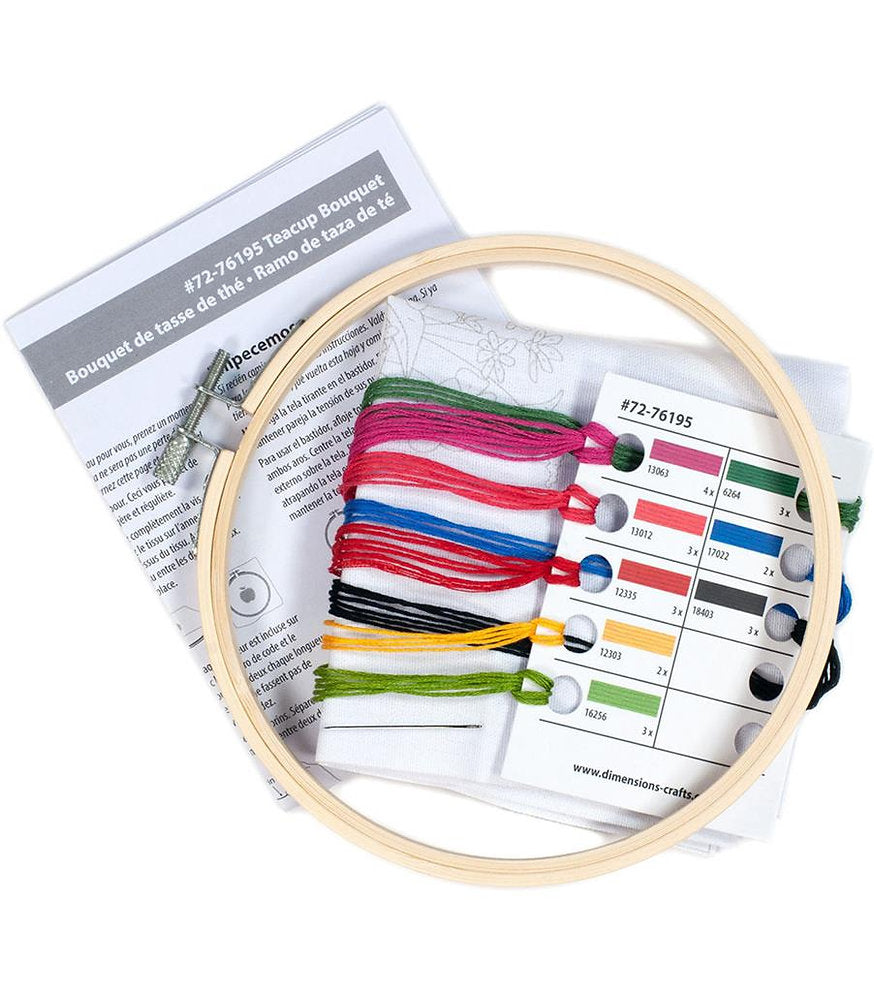RAINBOW HOOP - 72-76195 Dimensions - Kit de bordado tradicional