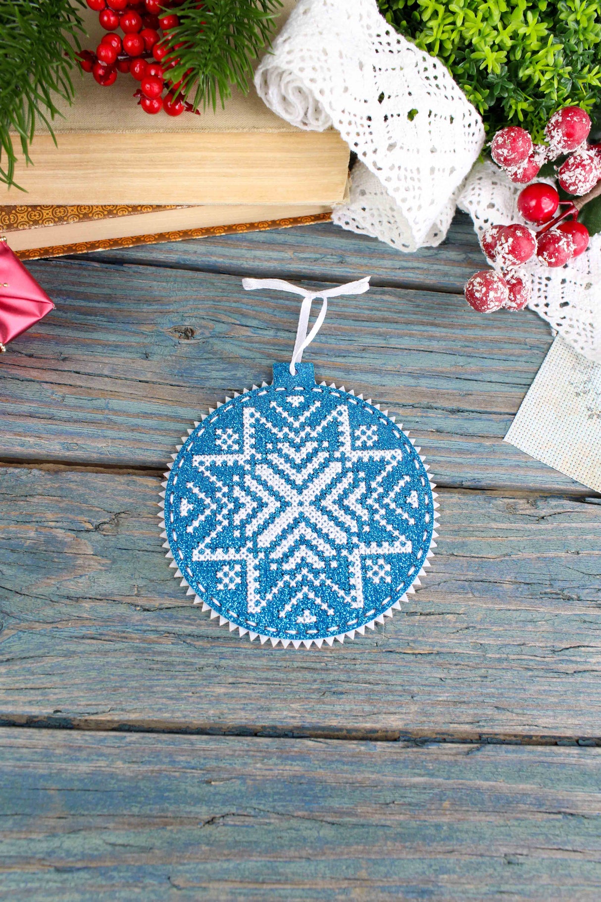 Kit au point de croix "Motif neige" ST-1083 MP Studia