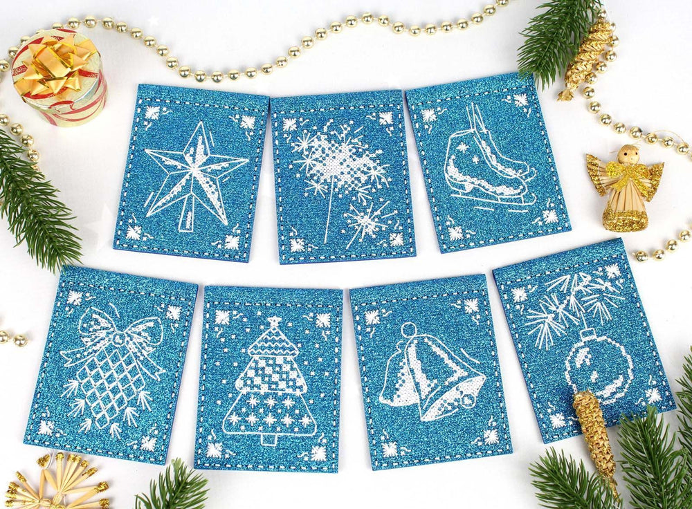 Kit de punto de cruz MP Studia ST-1001 – “Guirnalda Milagro de Encaje (7 banderines)”