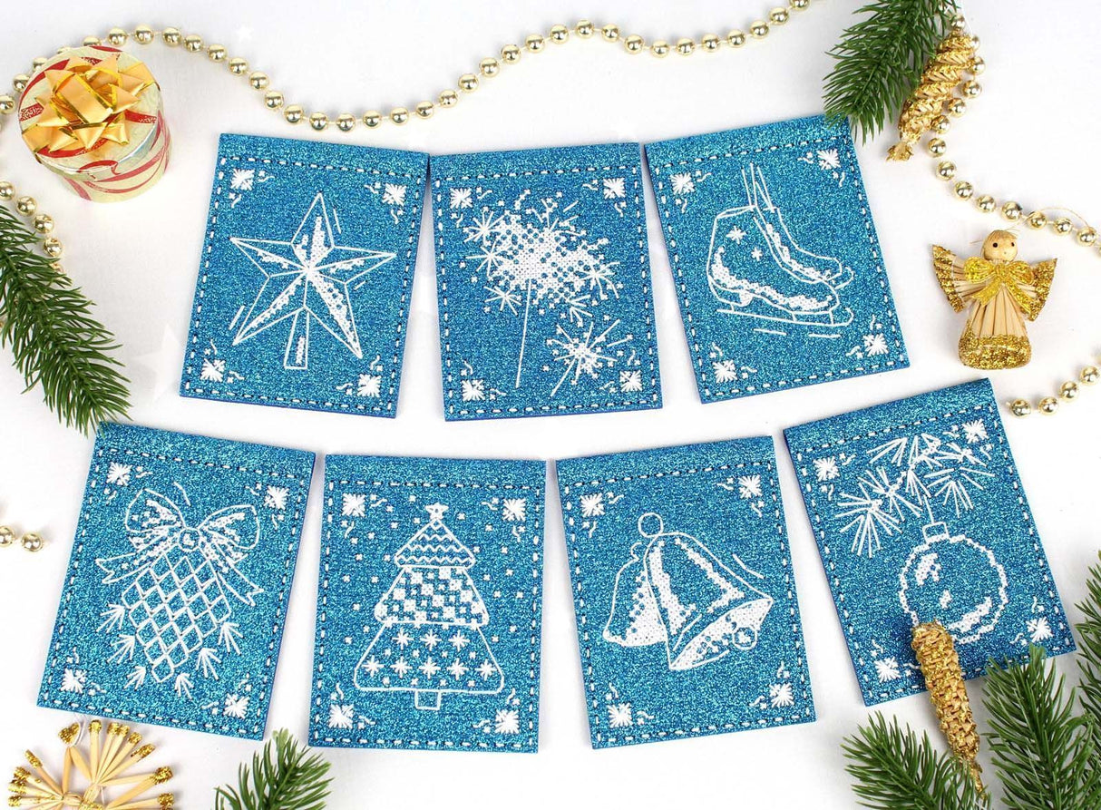 Kit de punto de cruz MP Studia ST-1001 – “Guirnalda Milagro de Encaje (7 banderines)”