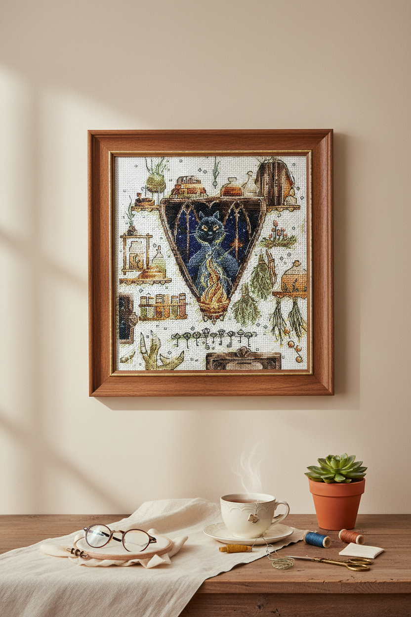 Cross stitch kit "Magical beasts. Cat" SANV-52 Andriana