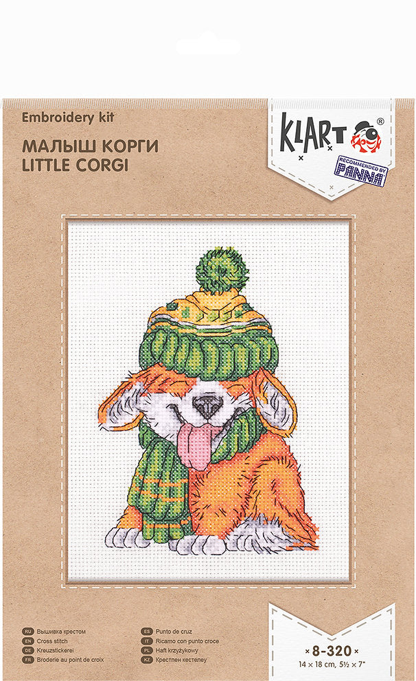 Kit de Punto de Cruz "Pequeño Corgi" - 8-320 Klart