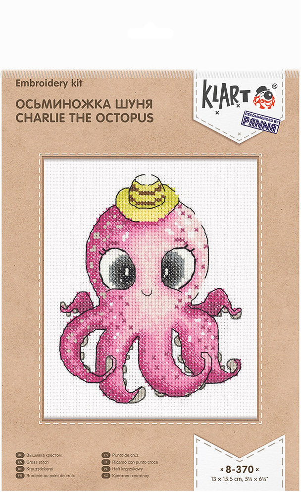 Charlie el pulpo - 8-370 Klart - Kit de punto de cruz