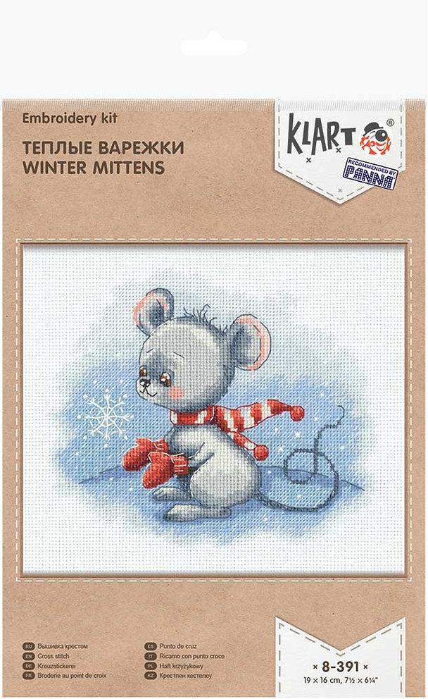 Manoplas de invierno - 8-391 Klart - Kit de punto de cruz