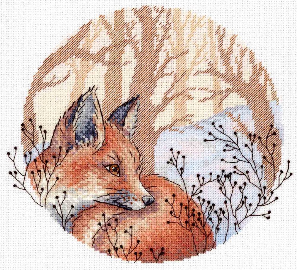 Kit de point de croix MP Studio - « Dans la forêt d’hiver » (SNV-900)