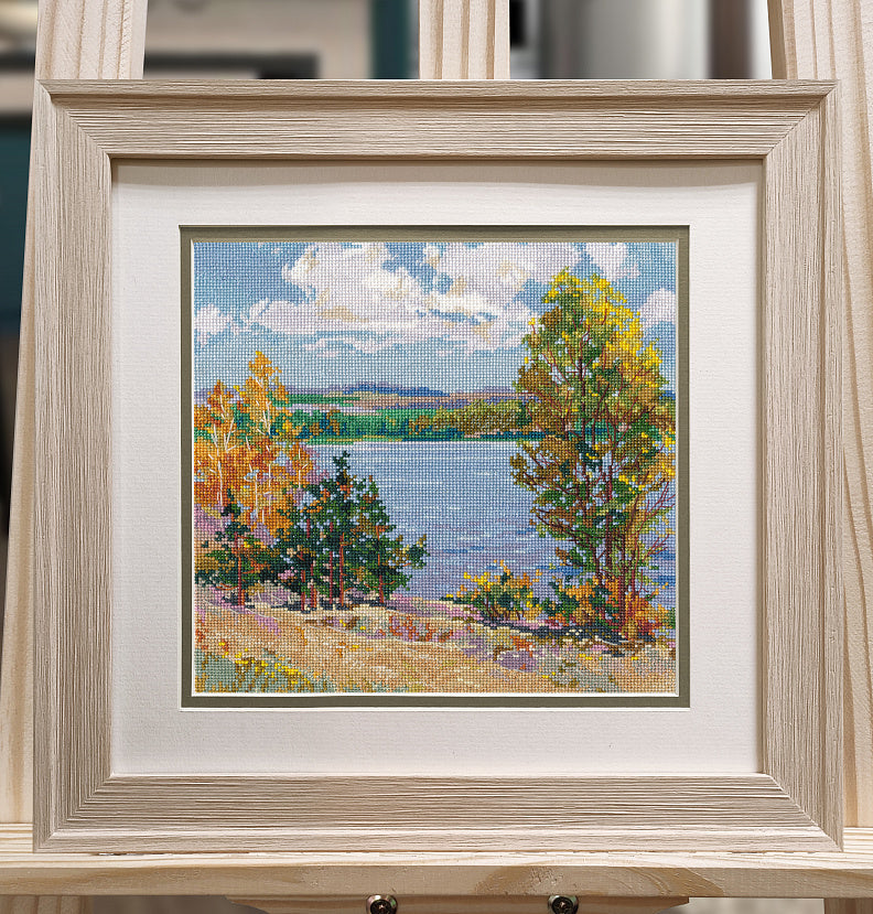 Cross Stitch Kit "Autumn by the River" Oven 1651 – Natural Landscape